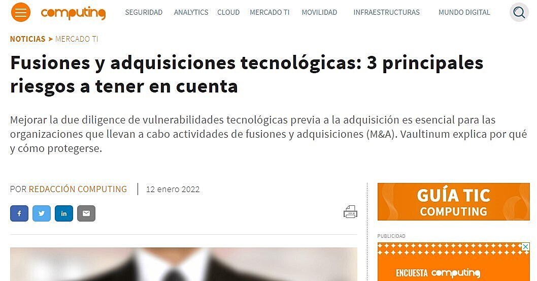 Fusiones y adquisiciones tecnolgicas: 3 principales riesgos a tener en cuenta